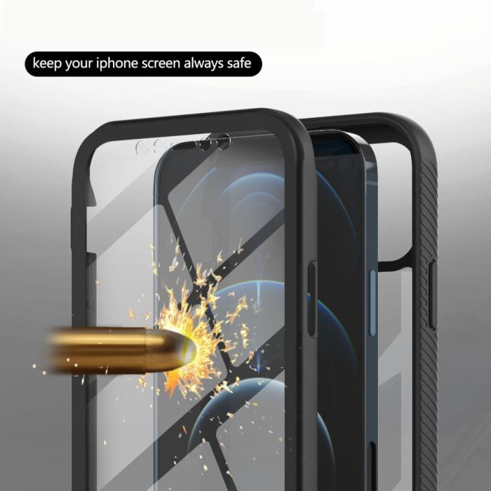 Bild 3, iPhone 12 Pro Max Skal 360 Hybrid Defense Svart