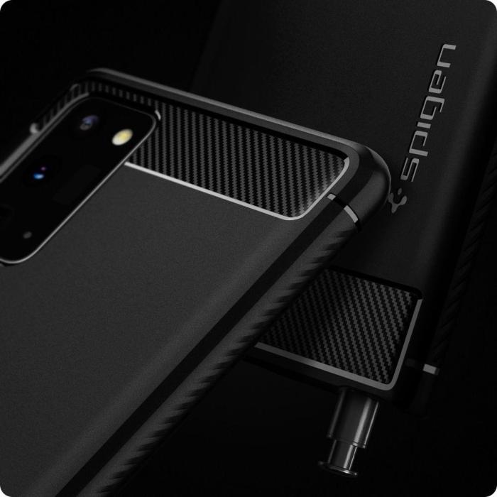 Bild 5, Samsung Galaxy Note 20 - Spigen Rugged Armor - Matt Svart