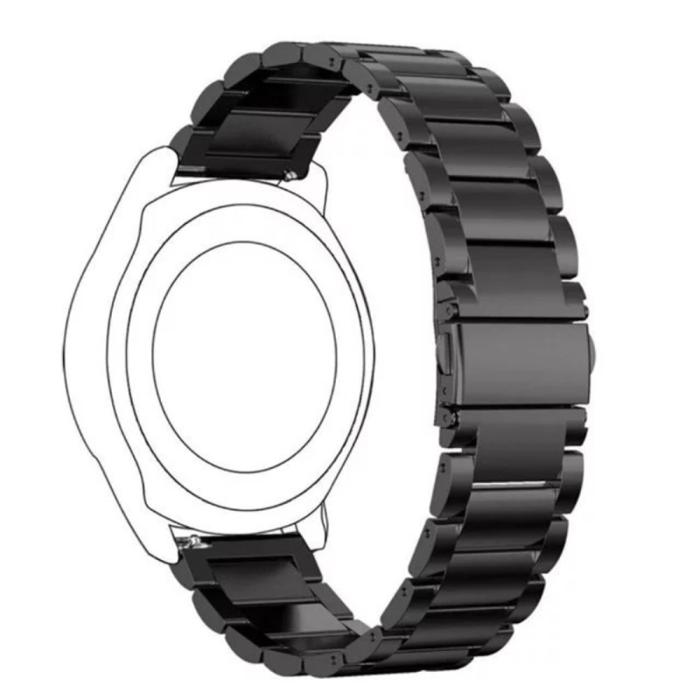 Bild 2, Lyxigt Metallarmband I Rostfritt Stål - Svart (22 mm)