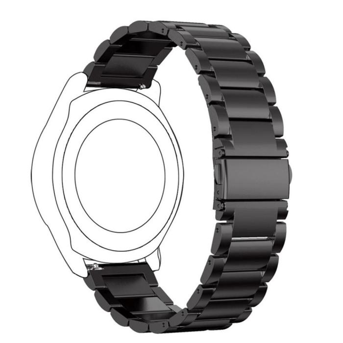 Bild 1, Lyxigt Metallarmband I Rostfritt Stål - Svart (22 mm)
