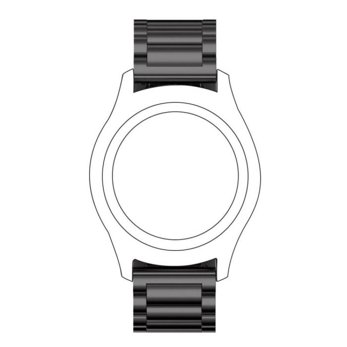 Bild 2, Lyxigt Metallarmband I Rostfritt Stål - Svart (22 mm)