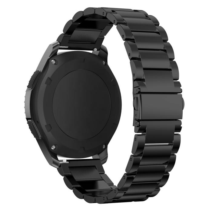 Bild 5, Lyxigt Metallarmband I Rostfritt Stål - Svart (22 mm)