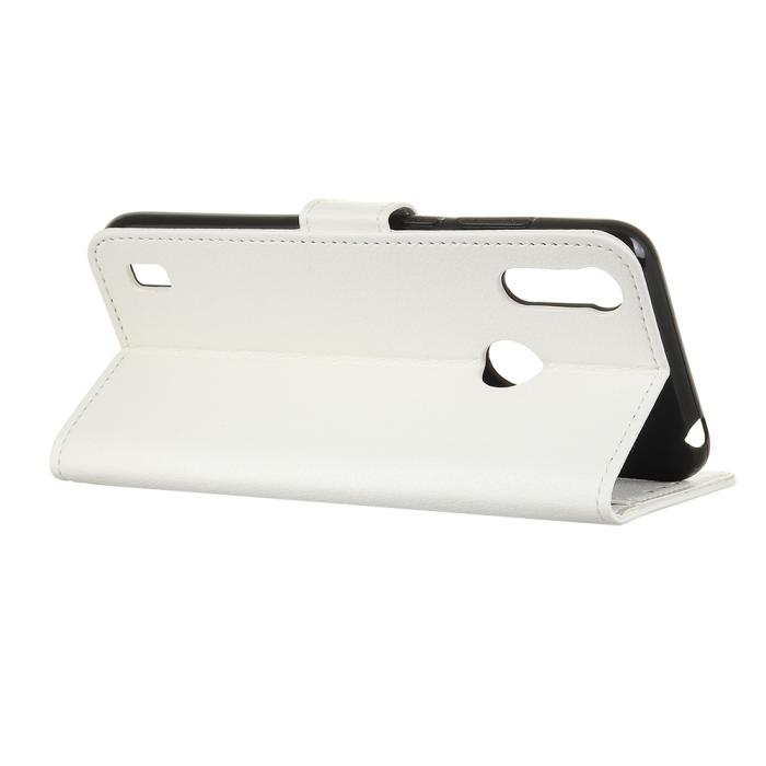 Bild 4, Motorola Moto E6s (2020) - Litchi Plånboksfodral - Vit