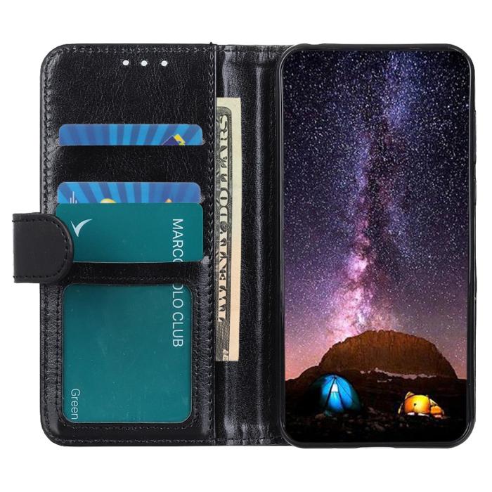 Bild 4, Samsung Galaxy A03 Fodral Crazy Horse Svart