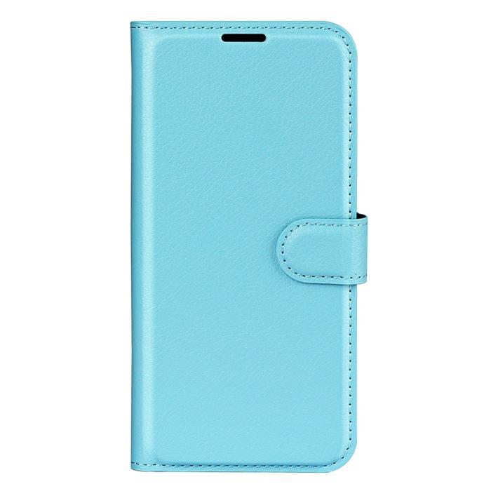 Bild 5, Samsung Galaxy A14 4G/5G Fodral Litchi Läder Ljus Blå