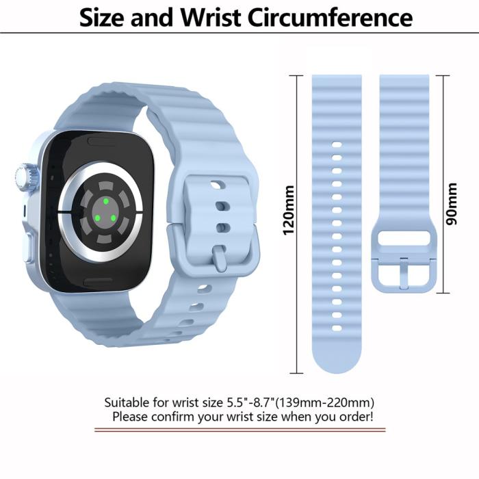 Bild 6, KALEBOL Huawei Watch Fit 4 Pro/4/3 Armband Wave Silikon Blå