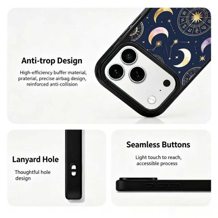 Bild 3, iPhone 18 Pro Max/17 Pro Max Skal MagSafe UV-Mönster Måne