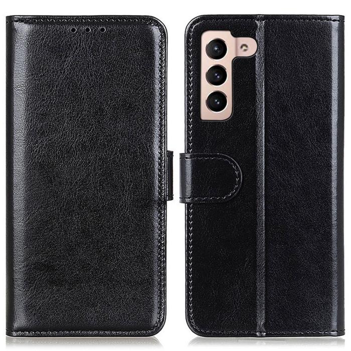 Bild 1, Samsung Galaxy S23 Plus Fodral Crazy Horse Läder Svart
