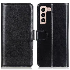 Samsung Galaxy S23 Plus Fodral Crazy Horse Läder Svart