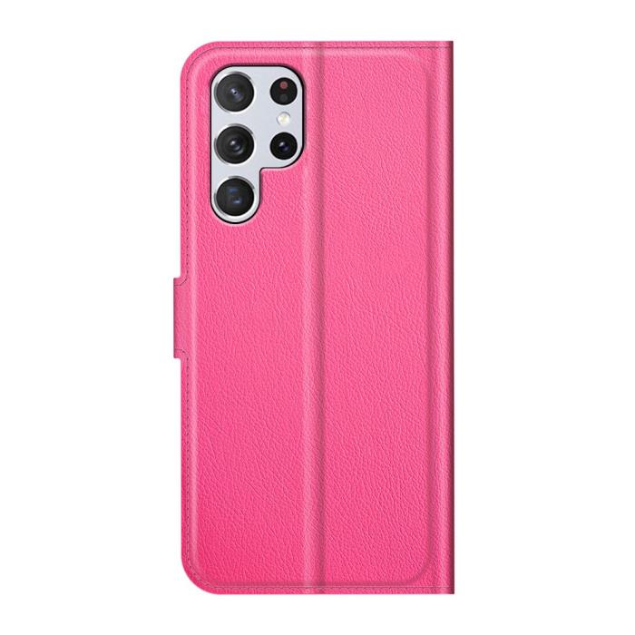 Bild 3, Samsung Galaxy S22 Ultra Fodral Litchi Läder Rosa