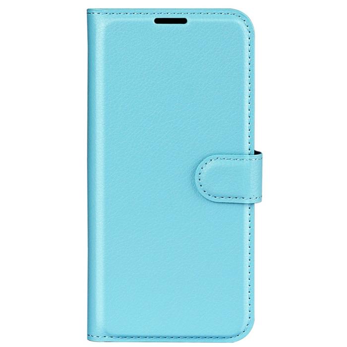 Bild 5, Samsung Galaxy A35 5G Fodral Läder Litchi Ljus Blå