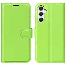 Samsung Galaxy A35 5G Fodral Läder Litchi Grön
