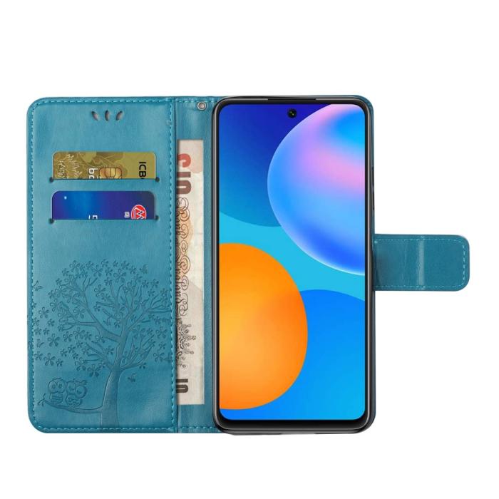 Bild 4, Xiaomi 11T / 11T Pro Fodral Tryckt Läder Blå