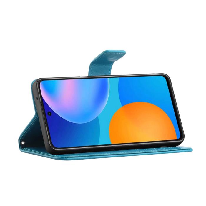 Bild 5, Xiaomi 11T / 11T Pro Fodral Tryckt Läder Blå