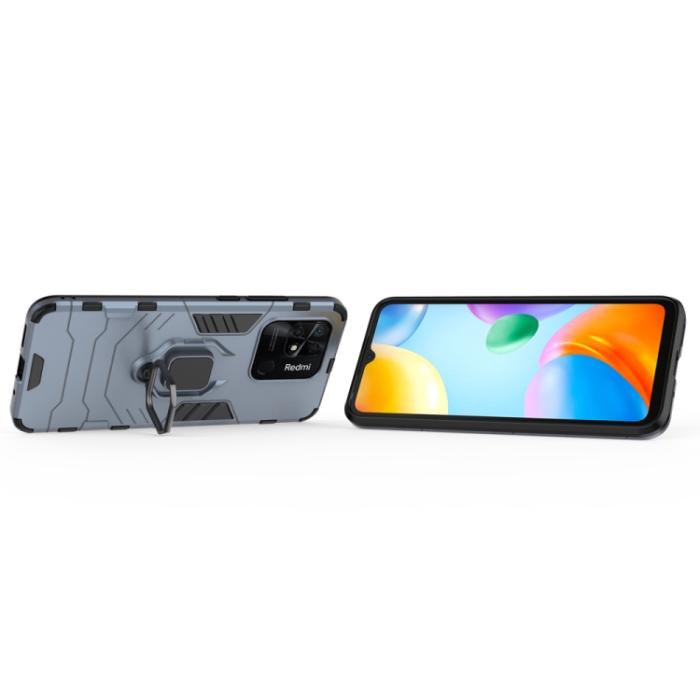 Bild 4, Xiaomi Redmi 10C Skal Hybrid Ring Navy Blue