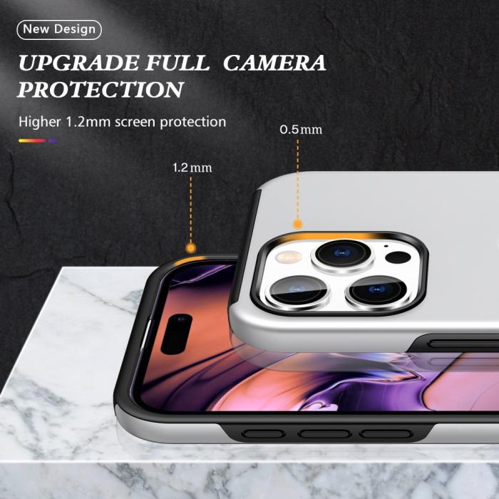 Bild 5, iPhone 16 Pro Skal Med Ringhållare Kickstand Silver