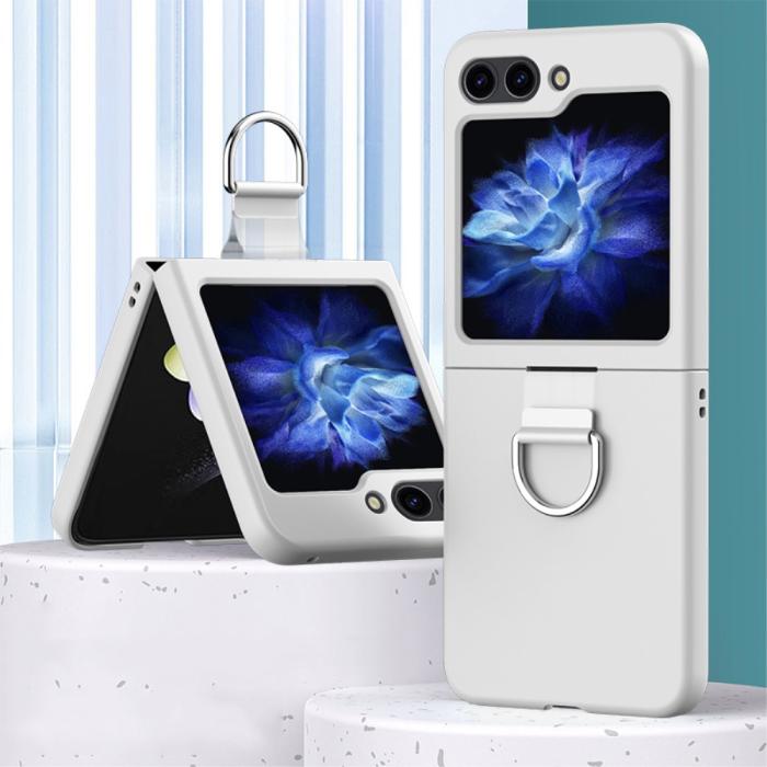 Bild 2, Galaxy Z Flip 6 / 7 FE Skal Skin Touch Ringhållare Vit