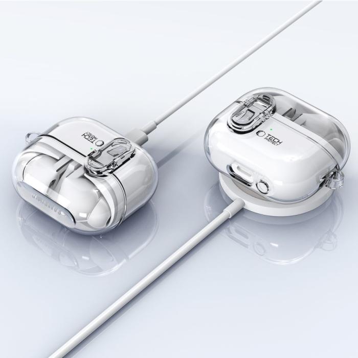 Bild 6, Tech-Protect Galaxy Buds 3 / 3 Pro Skal FlexAir Transparent