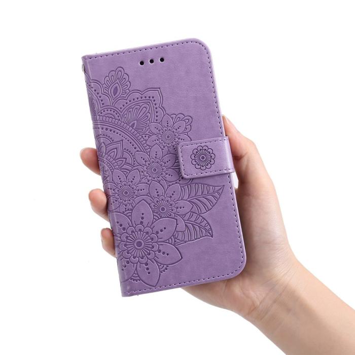 Bild 6, Samsung Galaxy S23 Fodral Mandala Läder Lila