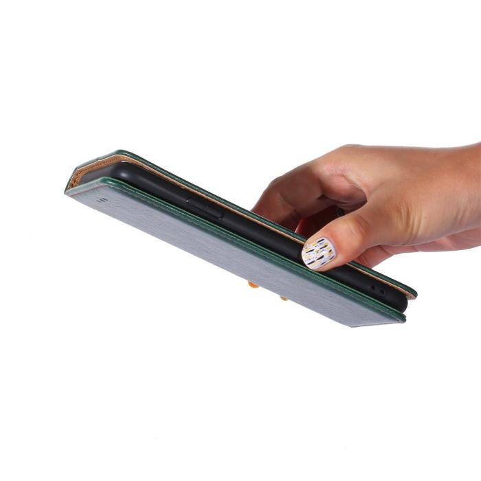 Bild 6, Xiaomi Redmi 9C Fodral Flip Läder Mörk Grön