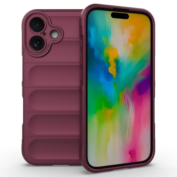 Bild 1, iPhone 16 Plus Skal Magic Shield Vinröd