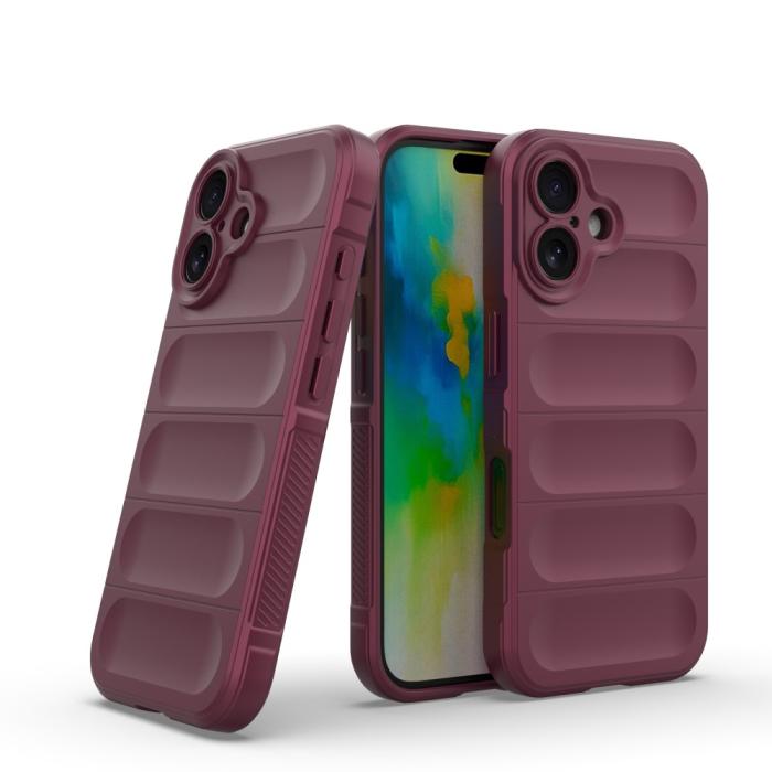 Bild 2, iPhone 16 Plus Skal Magic Shield Vinröd