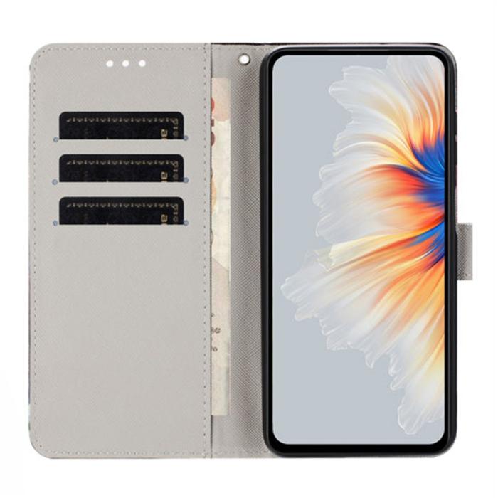 Bild 2, Samsung Galaxy A17 / A16 / A26 Fodral Med Tryck Rosa Blommor