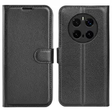 Honor Magic7 Pro Fodral Litchi L&auml;der Svart