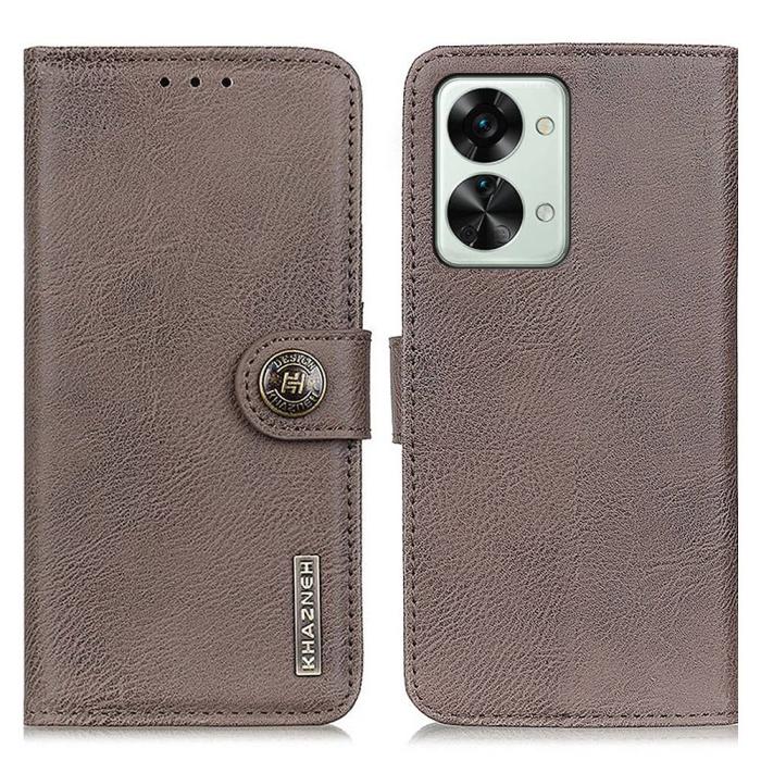 Bild 1, KHAZNEH OnePlus Nord 2T 5G Fodral Läder Khaki