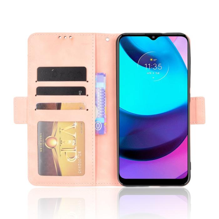 Bild 4, Motorola Moto E20 Fodral Med Avtagbart Kortfodral Ljus Rosa