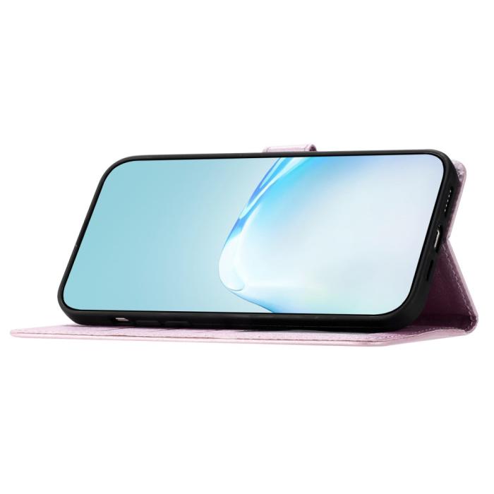 Bild 3, iPhone 15 Plus Fodral Silk Textur Med Snodd Lila