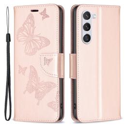 Samsung Galaxy S24 Fodral Fjäril Roséguld