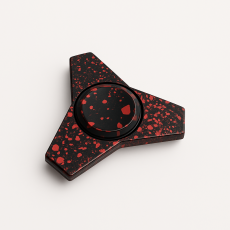 Fidget Spinner Trio Metal - Svart/Röd
