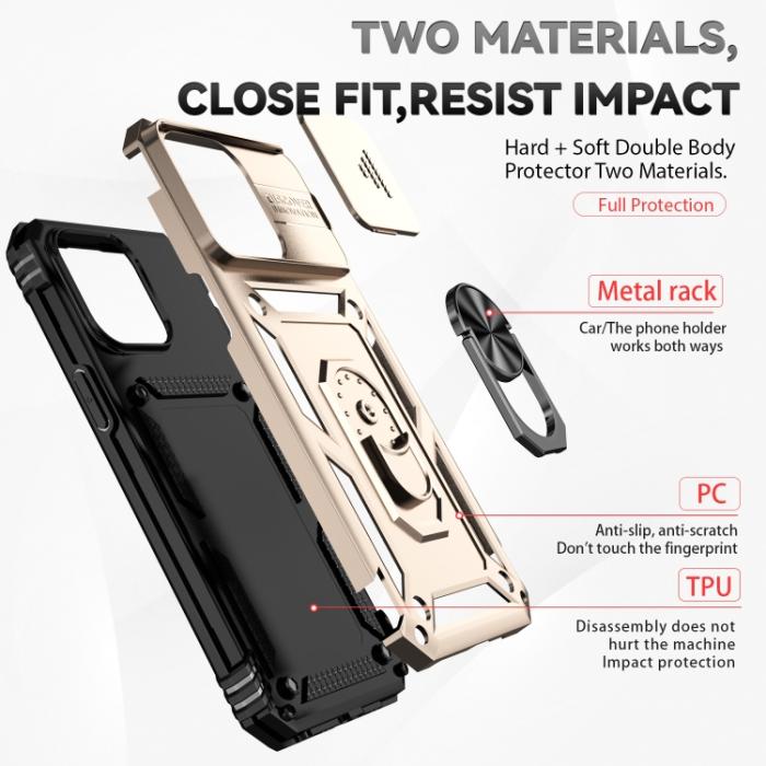Bild 3, iPhone 15 Pro Max Skal CamShield Armor Ring Guld