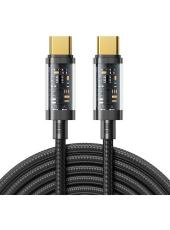 Joyroom 1.2m 100W USB-C / USB-C Nylonkabel Svart