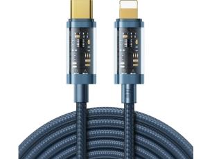 Joyroom 2m 20W PD USB-C - Lightning Nylonkabel Blå