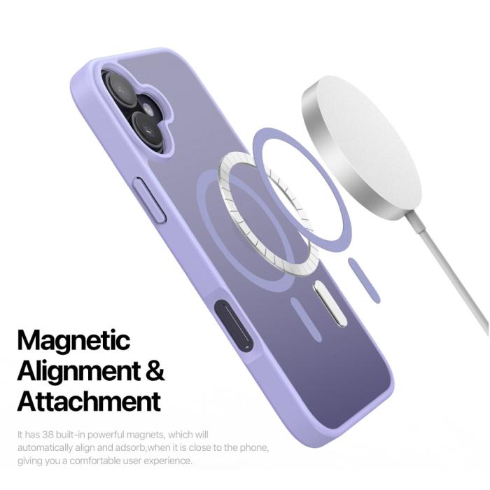 Bild 5, DUX DUCIS iPhone 16 Skal MagSafe Yind Series Matt Lila