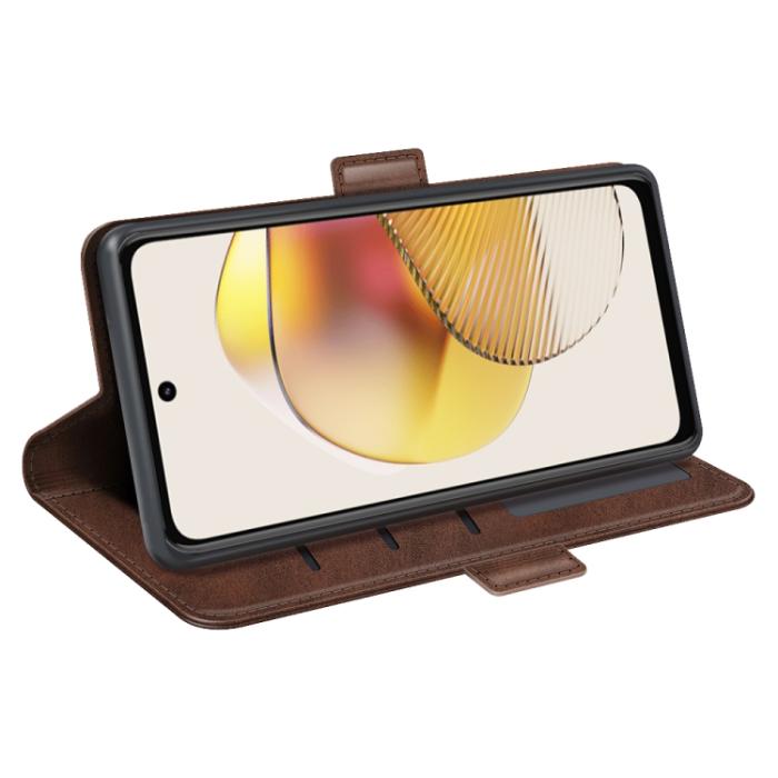 Bild 5, Motorola Moto G73 5G Fodral Magnetisk Stängning Brun