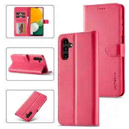 LC.IMEEKE Samsung Galaxy A24 5G Fodral Läder Röd/Rosa