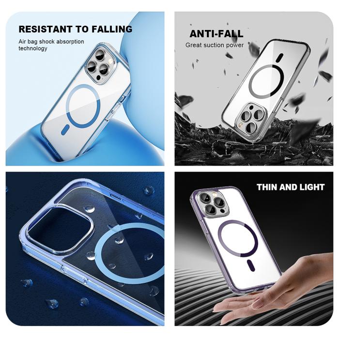 Bild 5, ColorPop iPhone 13 Pro Skal CH MagSafe Transparent/Titanium
