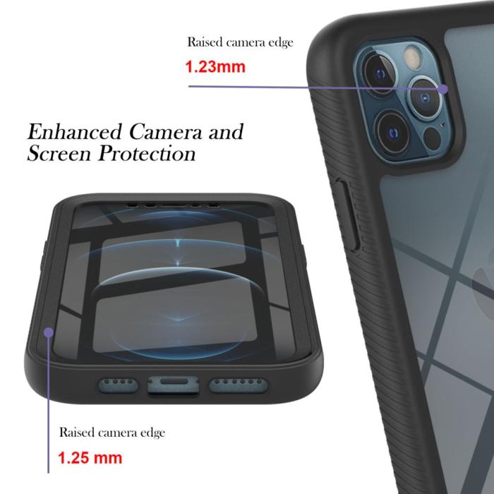 Bild 5, iPhone 12 Pro Max Skal 360 Hybrid Defense Svart