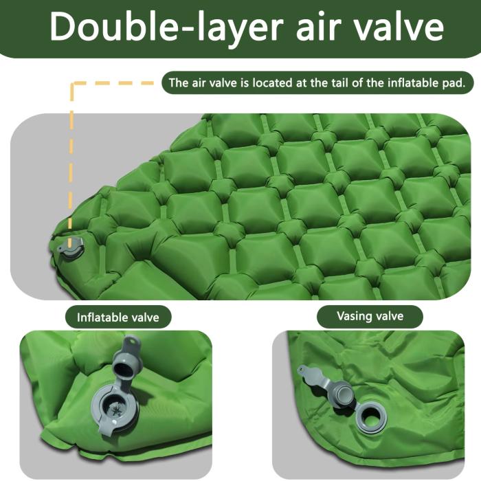 Bild 3, Liggunderlag / Luftmadrass med inbyggd fotpump - Välj Färg!