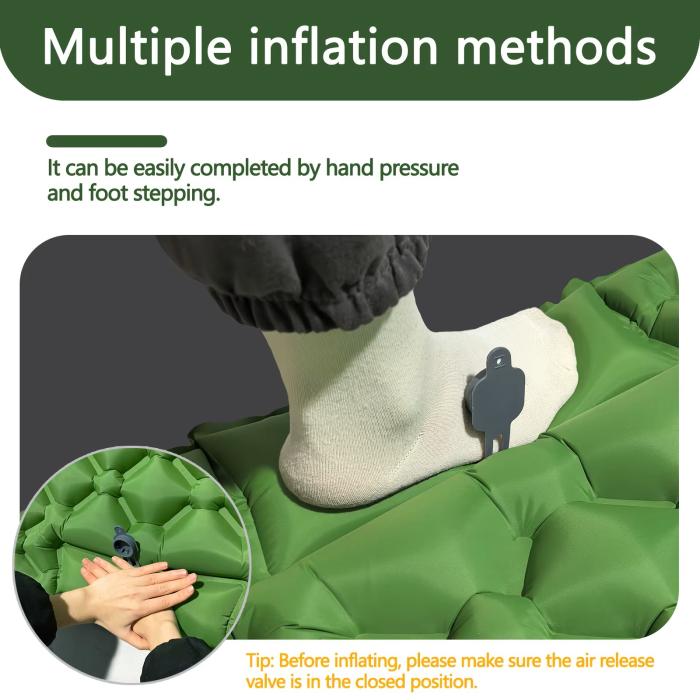 Bild 4, Liggunderlag / Luftmadrass med inbyggd fotpump - Välj Färg!