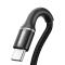 Baseus Halo 2m 5A 40W USB-C Kabel Med LED - Svart