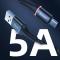 Baseus Halo 2m 5A 40W USB-C Kabel Med LED - Svart