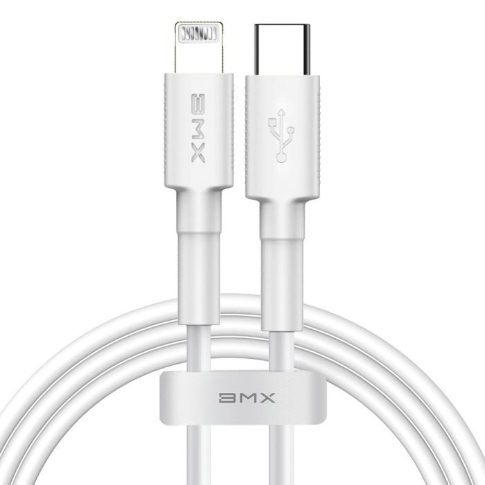 Bild 1, Baseus BMX MFi 1.2m 18W USB-C - Lightning Kabel - Vit
