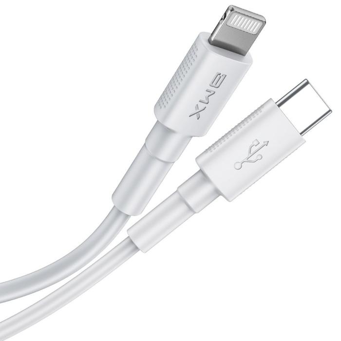 Bild 2, Baseus BMX MFi 1.2m 18W USB-C - Lightning Kabel - Vit