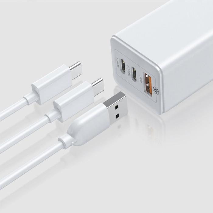 Bild 3, Baseus GaN 65W 3-port PPS Snabbladdare PD - Vit