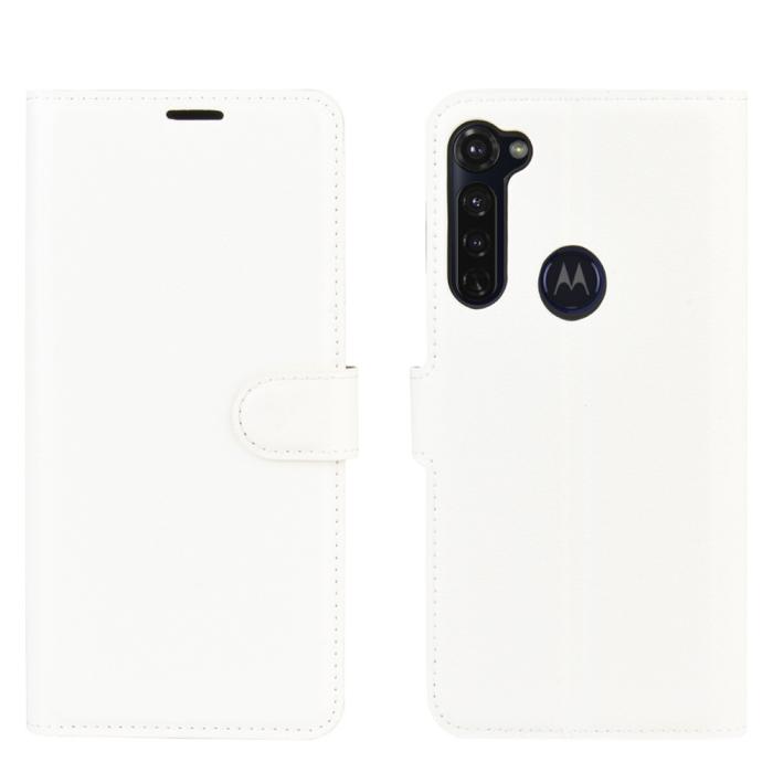 Bild 1, Motorola Moto G Pro - Litchi Plånboksfodral - Vit