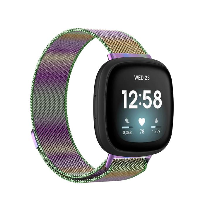 Bild 4, Milanese Loop Metall Armband Fitbit Versa 3/Fitbit Sense - Oil Fade